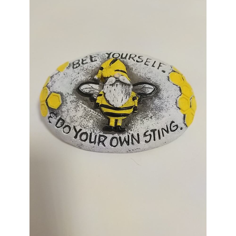 Garden Decor Painted Rock Bee Yourself And Do Your Own Sting
